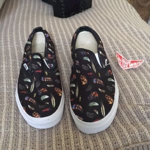 Vans with feather detailing